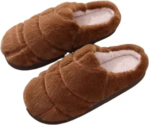 Womens Mens Animal Slippers Cute Cartoon Slippers Winter Warm Animal Couple Slippers Plush Fuzzy Cat Paw Slippers