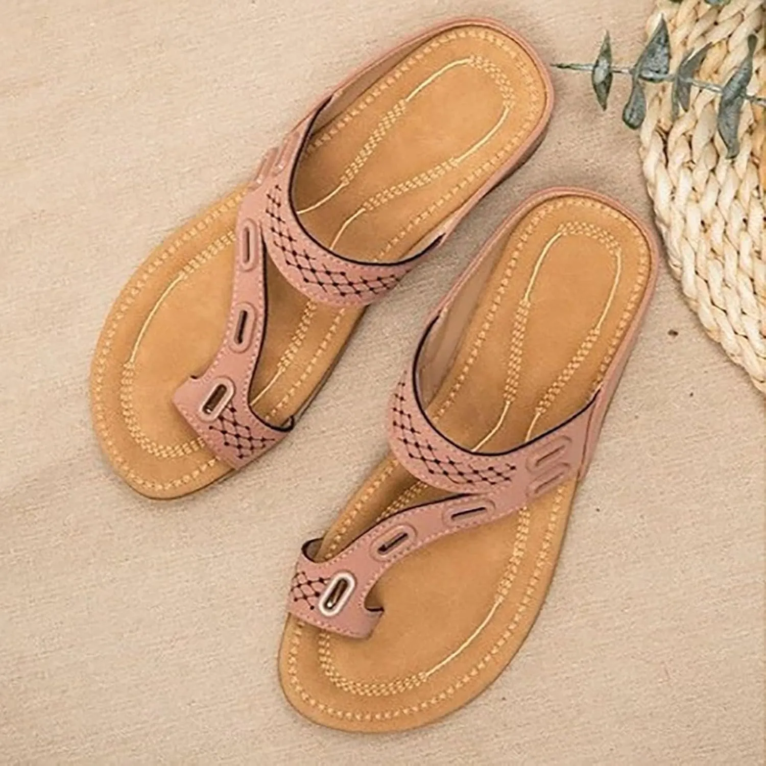 Womens Orthopedic Sandals with Arch Support Walking Shoes Comfortable Plantar Fasciitis Relief Adjustable Straps Lightweight Summer Beach Casual Outdoor Slides