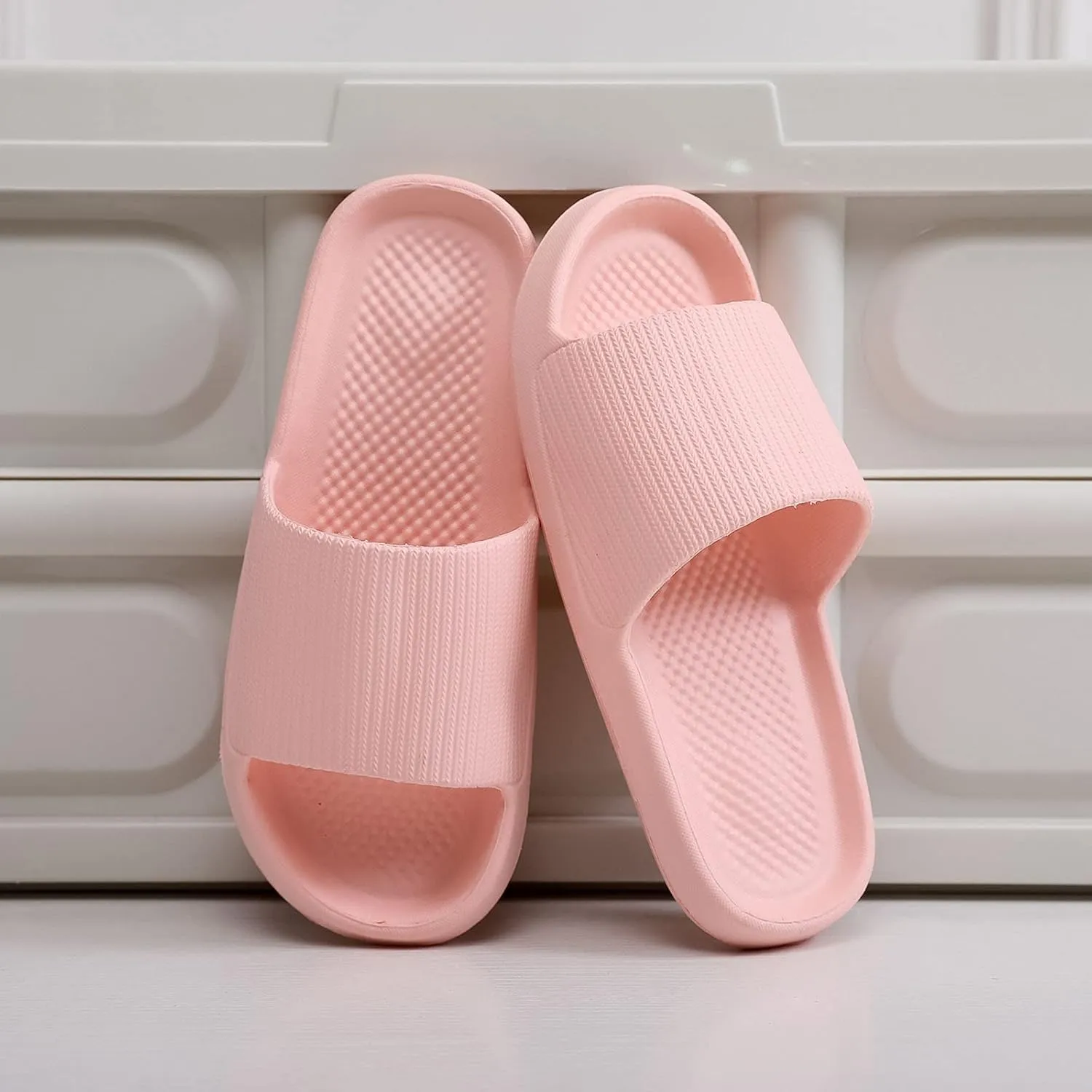 Women's Pillow Slippers Shower Shoes for College Dorm Room Vacation Sandals Summer Slides Sandals for Women