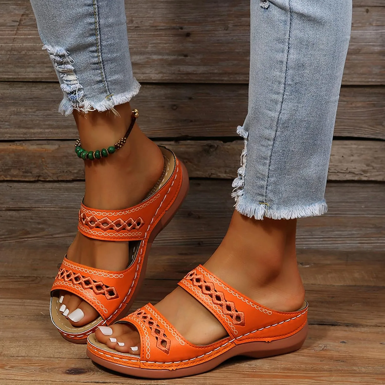 Womens Sandals Comfortable Dressy Orthopedic Dress Sandals Black Flip Flops for Women Slip on Casual Flat Women Open Toe Sandal Walking Sandals Women